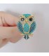XSB293 - Cute Rhinestone Owl Brooch 